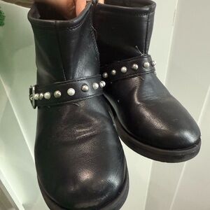 Zara Kids Black Studded Ankle Boots size 26